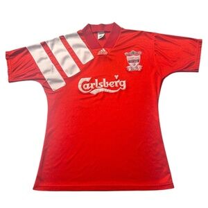 Vintage Adidas Liverpool F.C 1992 Carlsberg Centenary Home Soccer Jersey 38"-40"
